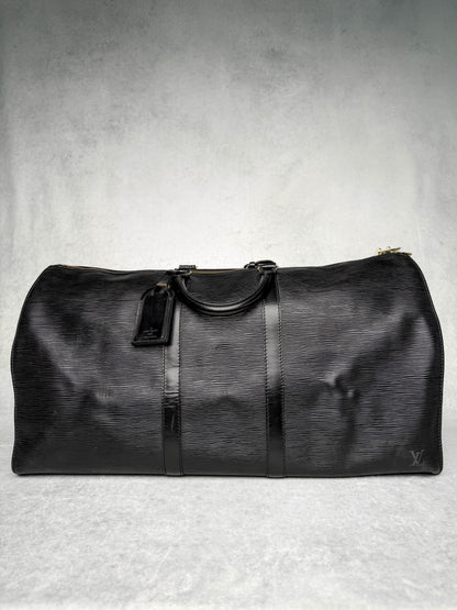 Louis Vuitton Keepall 55 Black Epi Leather 1993