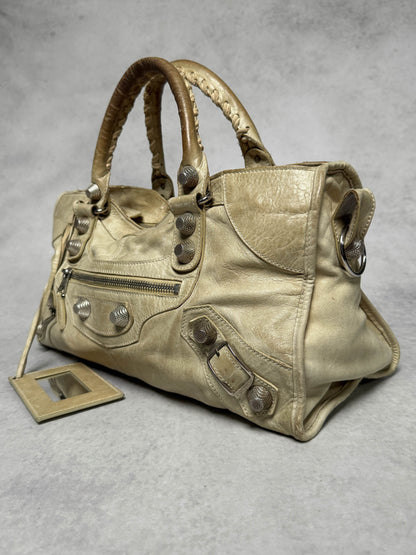 Balenciaga City Part Time Bag Giant 21 Silver Hardware Sahara