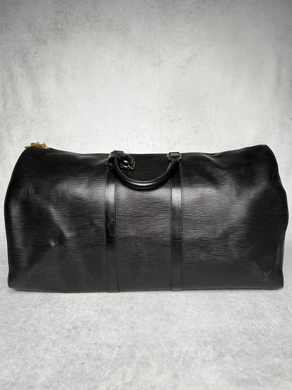 Louis Vuitton Keepall 55 Black Epi Leather 1993