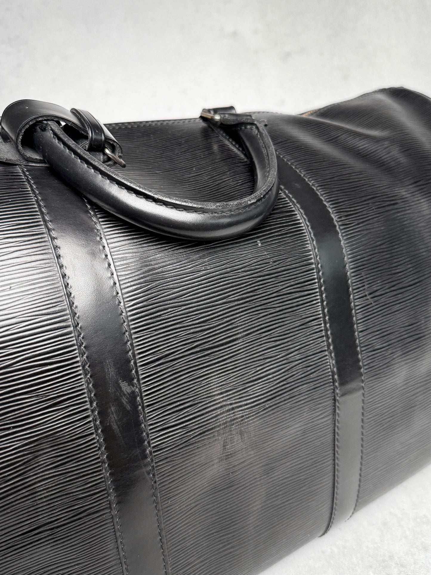 Louis Vuitton Keepall 55 Black Epi Leather 1993
