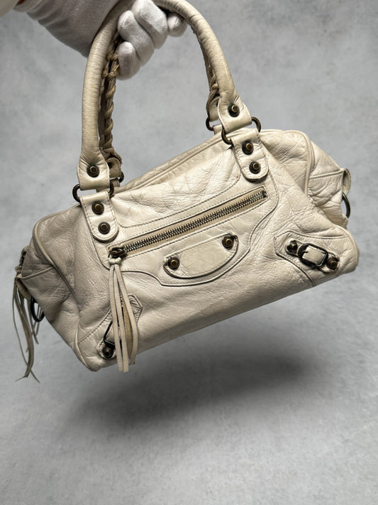 Balenciaga Box Bag White Chevre Leather
