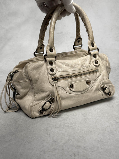 Balenciaga Box Bag White Chevre Leather