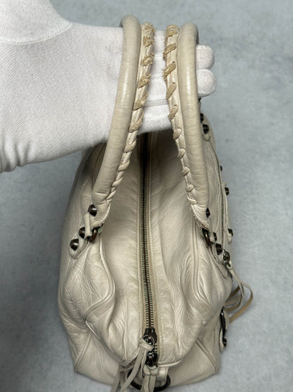 Balenciaga Box Bag White Chevre Leather