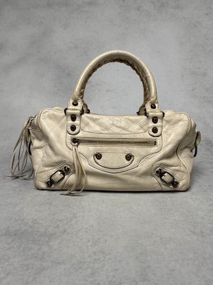 Balenciaga Box Bag White Chevre Leather