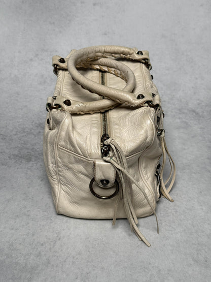 Balenciaga Box Bag White Chevre Leather