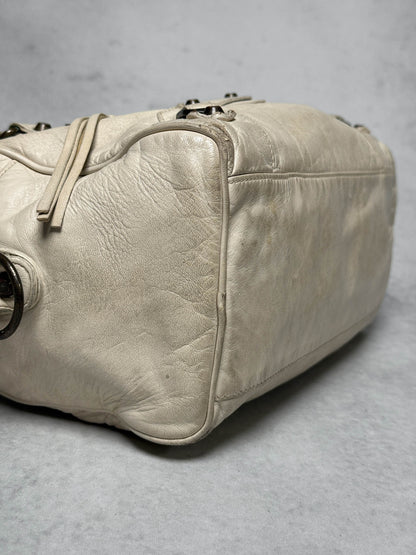 Balenciaga Box Bag White Chevre Leather
