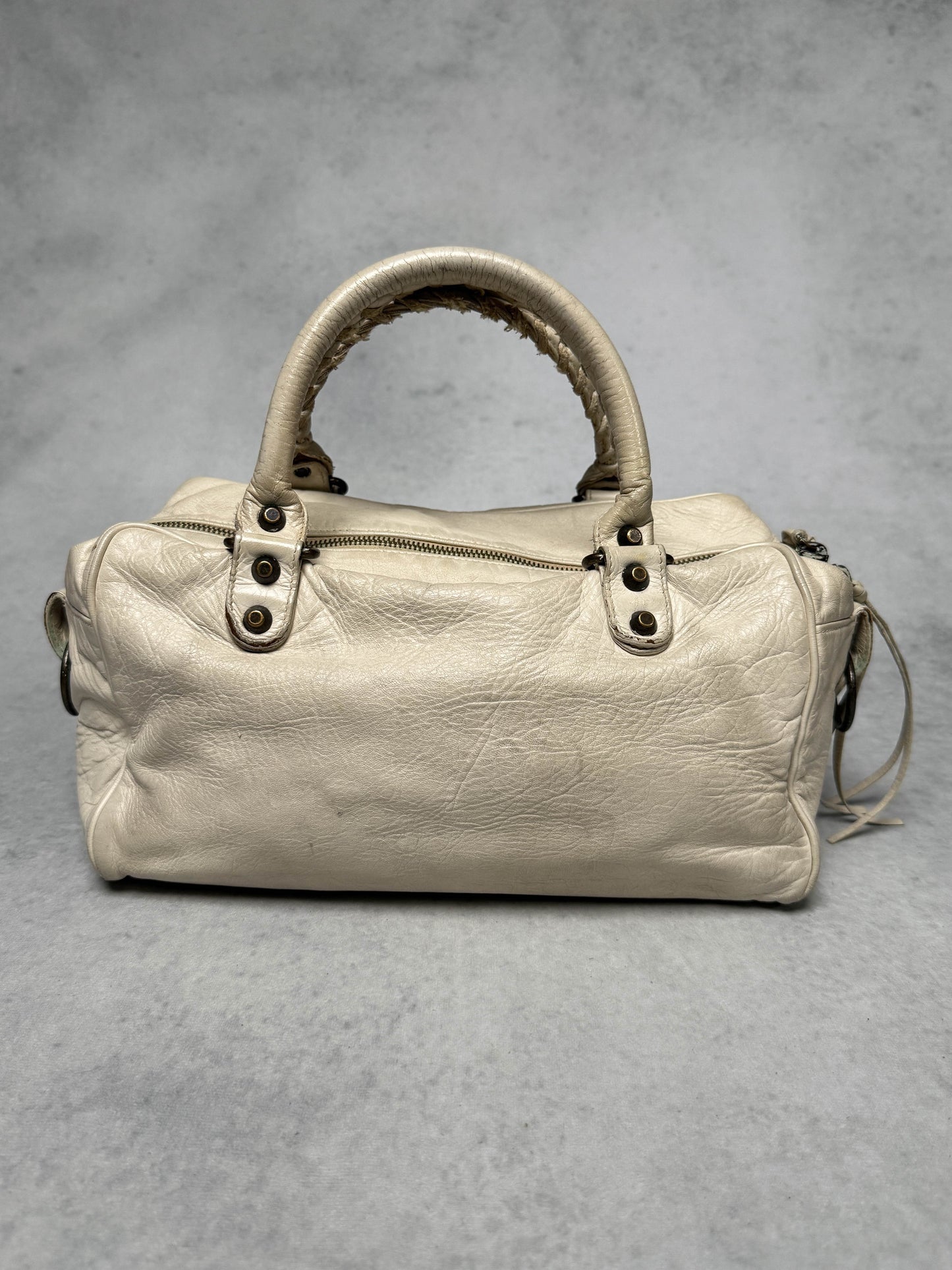 Balenciaga Box Bag White Chevre Leather