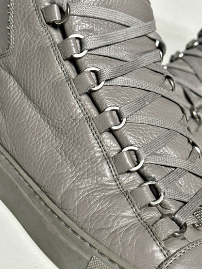 Balenciaga Arena High Grey Full Grain Leather (43)