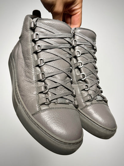 Balenciaga Arena High Grey Full Grain Leather (43)