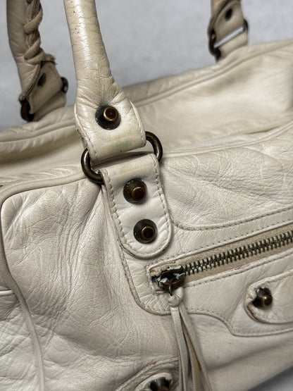 Balenciaga Box Bag White Chevre Leather