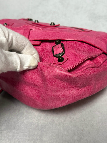 Balenciaga Moto Messenger Bag Pink