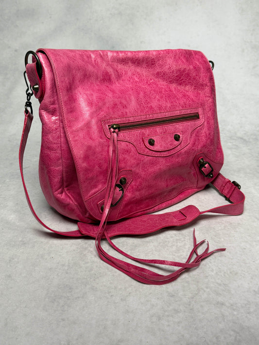 Balenciaga Moto Messenger Bag Pink
