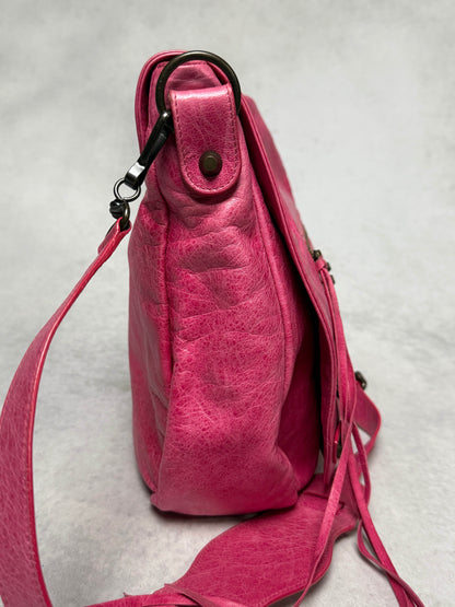 Balenciaga Moto Messenger Bag Pink