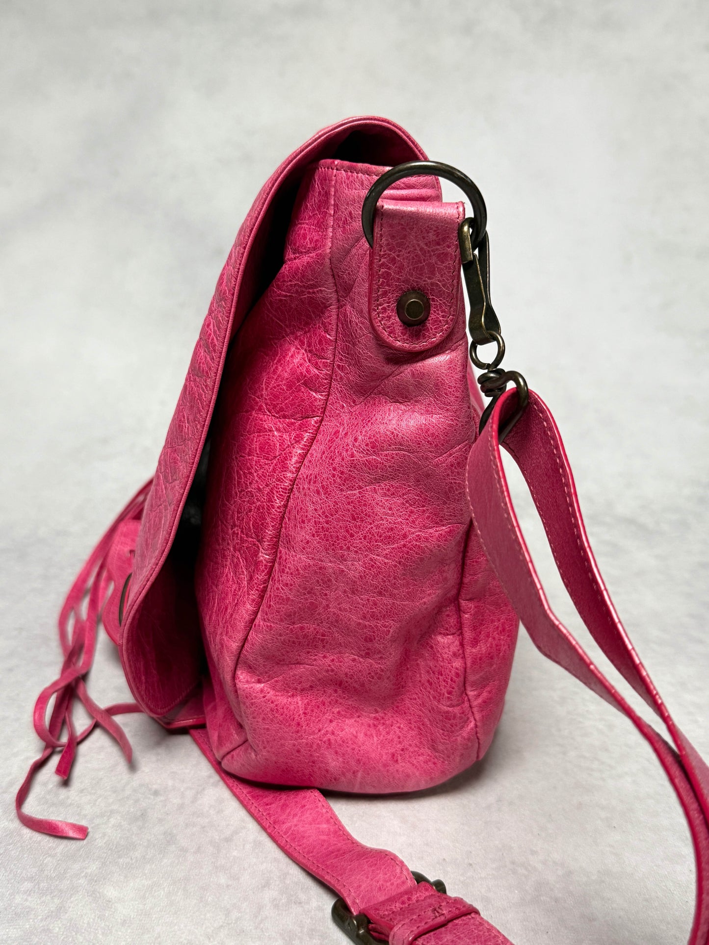 Balenciaga Moto Messenger Bag Pink