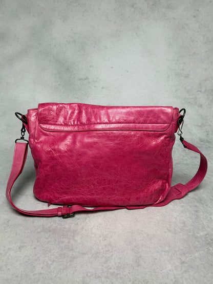 Balenciaga Moto Messenger Bag Pink
