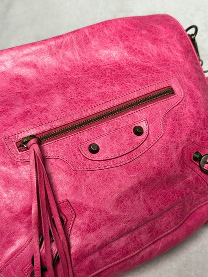 Balenciaga Moto Messenger Bag Pink