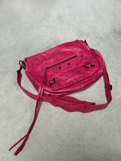 Balenciaga Moto Messenger Bag Pink