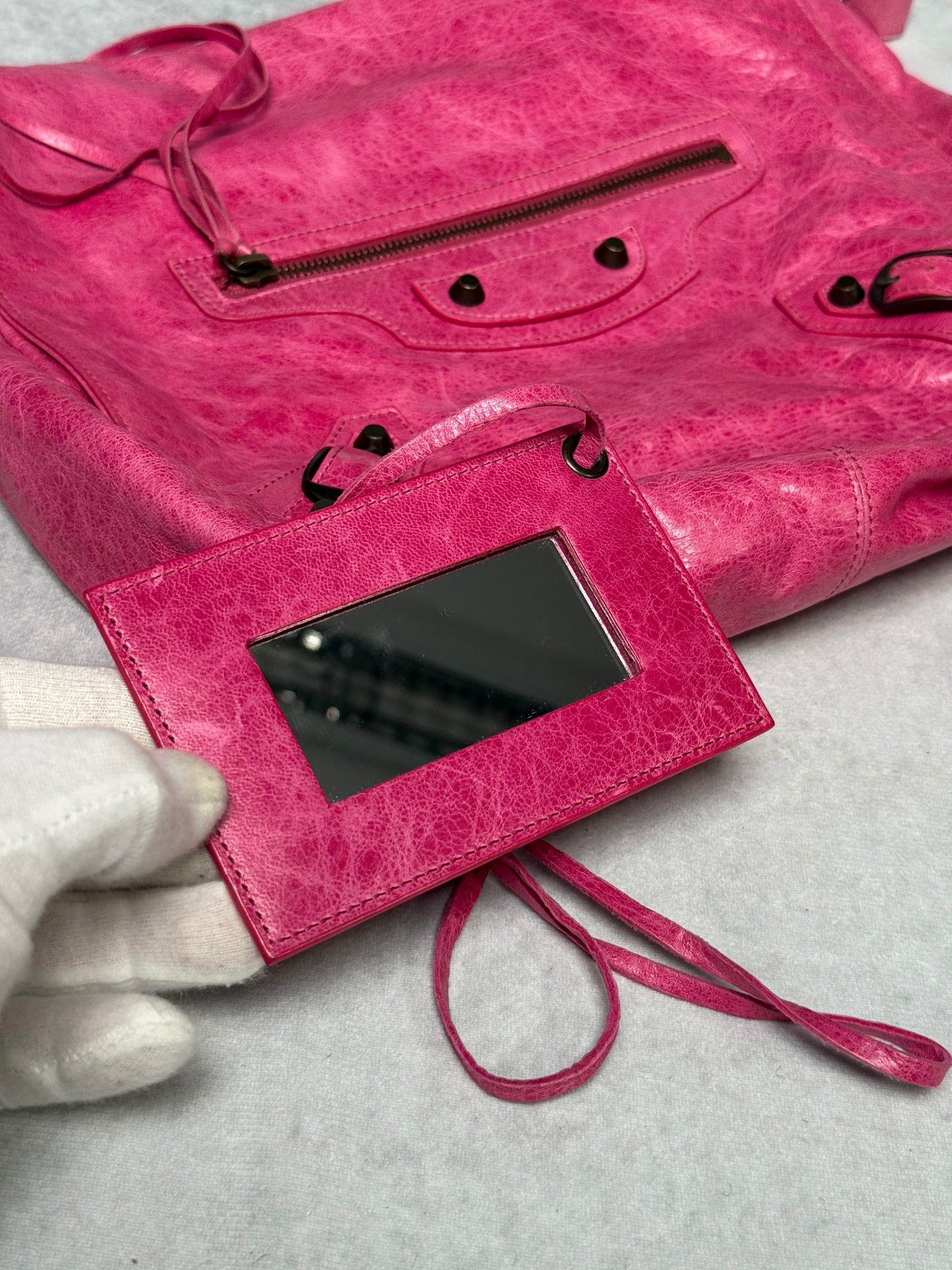 Balenciaga Moto Messenger Bag Pink