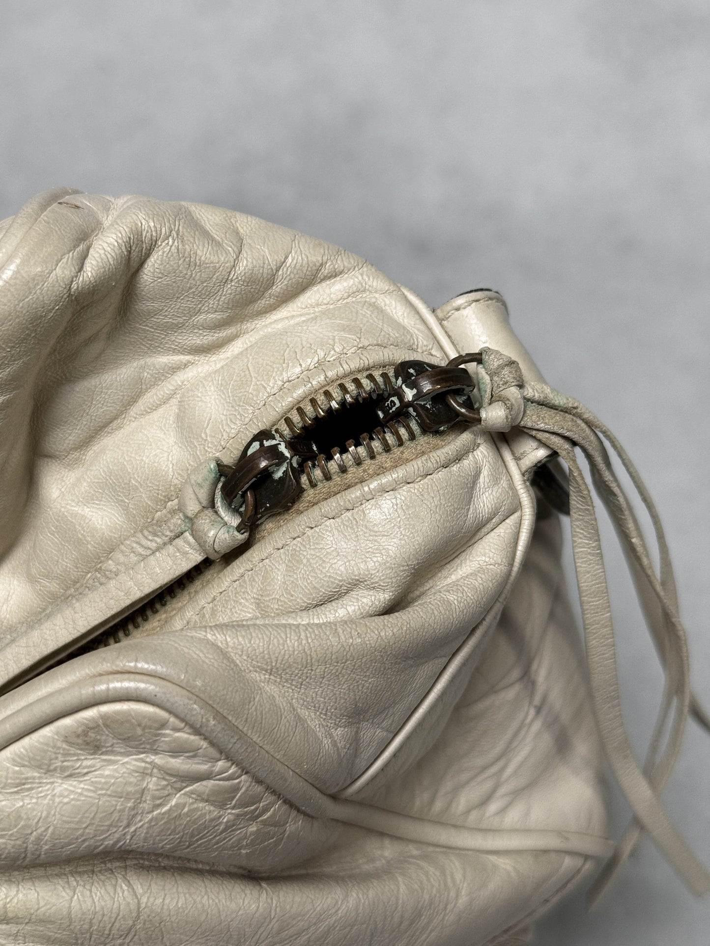 Balenciaga Box Bag White Chevre Leather