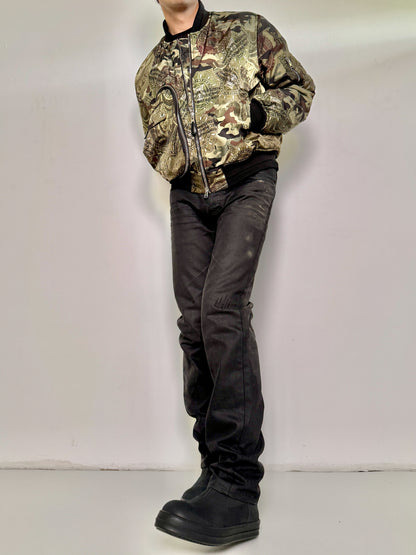 Givenchy SS2017 Dollar Camo Satin Bomber Jacket