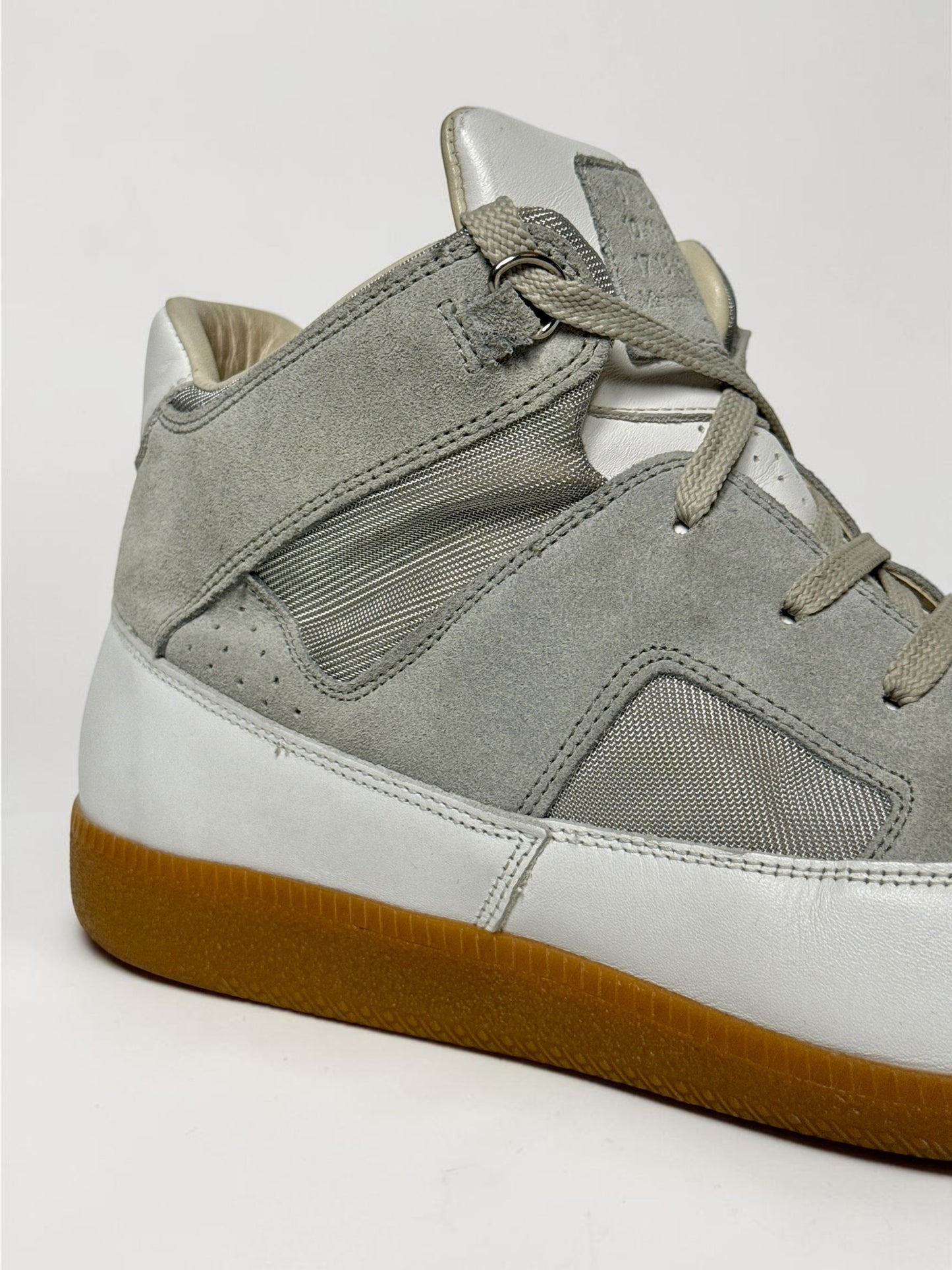 2010 Maison Margiela Paneled Mid-Top GATs White/Grey (44)
