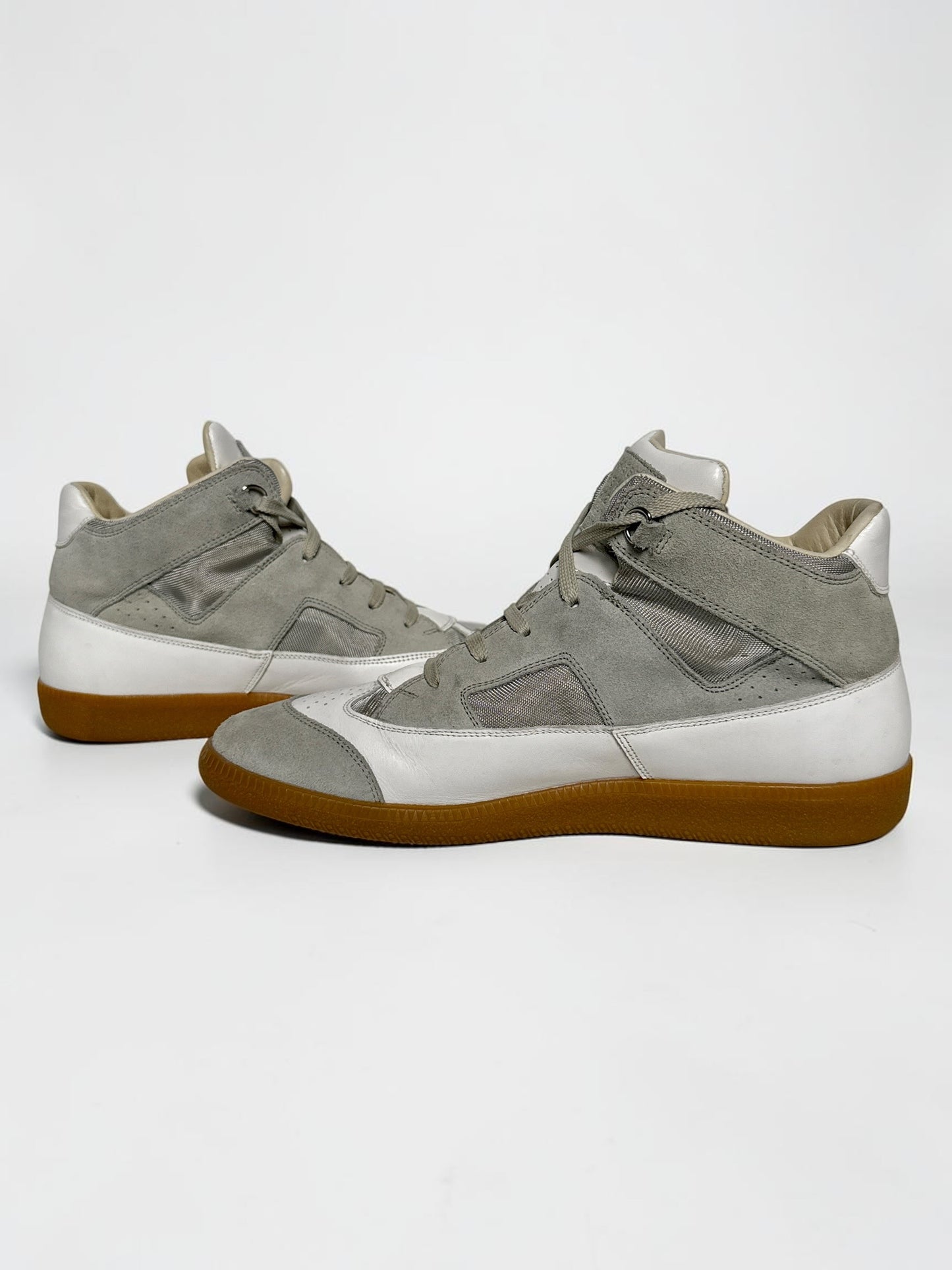 2010 Maison Margiela Paneled Mid-Top GATs White/Grey (44)