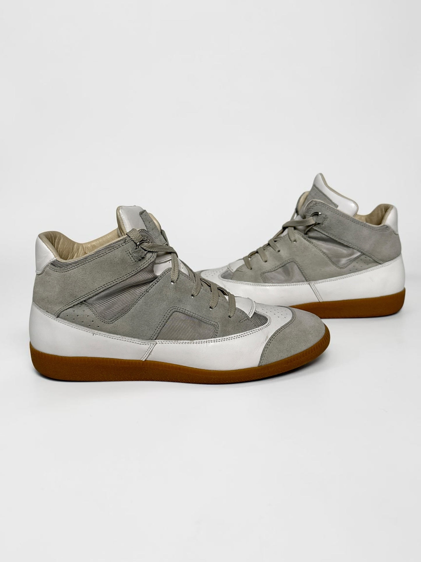 2010 Maison Margiela Paneled Mid-Top GATs White/Grey (44)