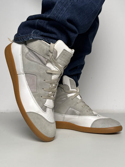 2010 Maison Margiela Paneled Mid-Top GATs White/Grey (44)
