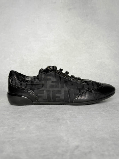 Fendi Vintage Monogram Sneaker Leather/Fabric Black (37.5)