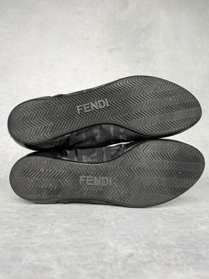 Fendi Vintage Monogram Sneaker Leather/Fabric Black (37.5)