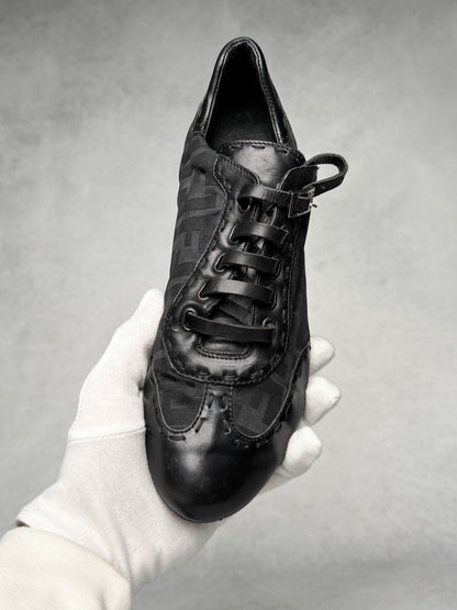Fendi Vintage Monogram Sneaker Leather/Fabric Black (37.5)