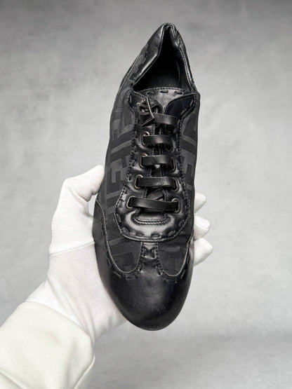 Fendi Vintage Monogram Sneaker Leather/Fabric Black (37.5)