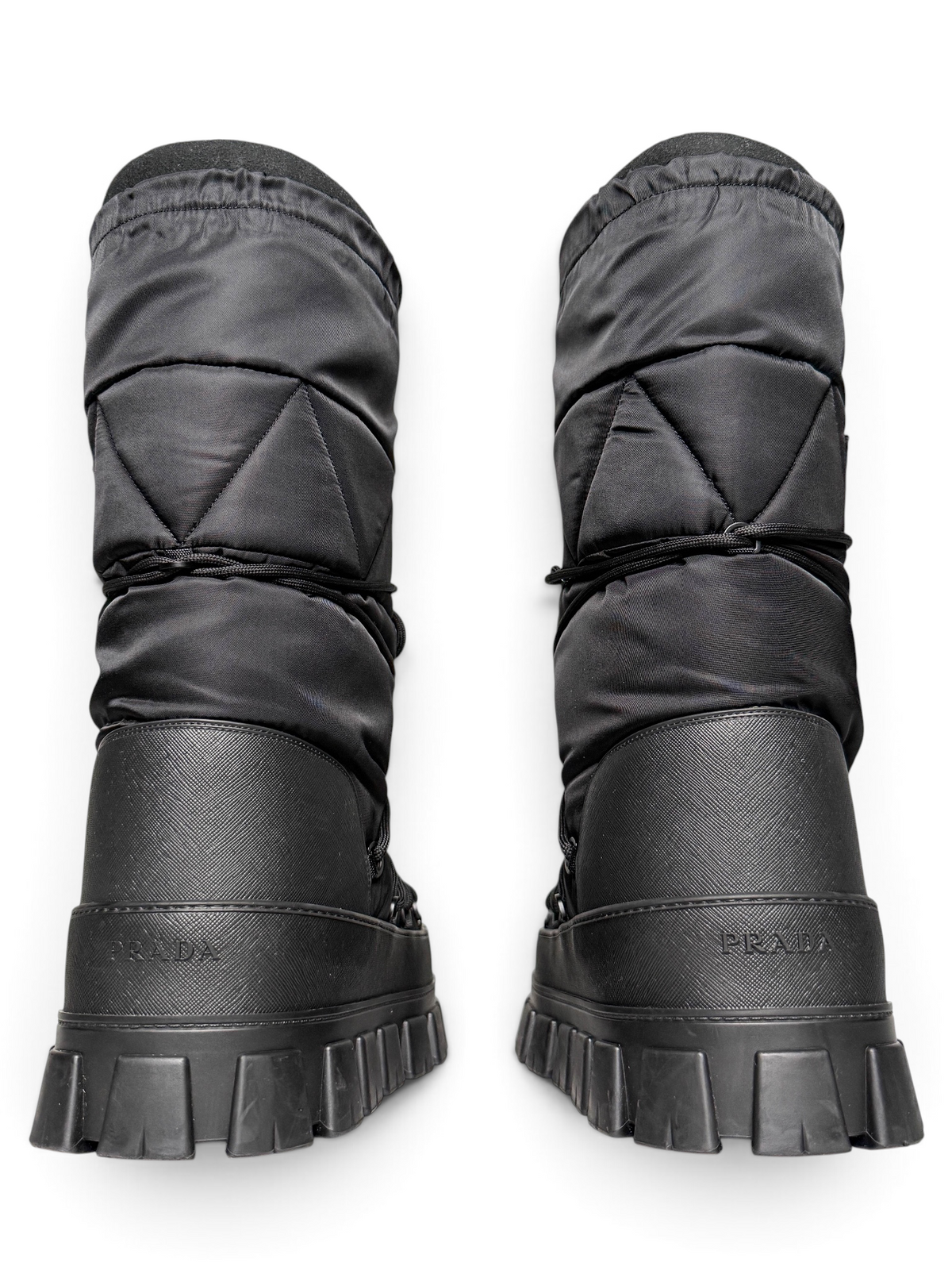 Prada Apres Ski Boots Nylon Gabardine/Saffiano Leather (44)