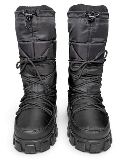 Prada Apres Ski Boots Nylon Gabardine/Saffiano Leather (44)