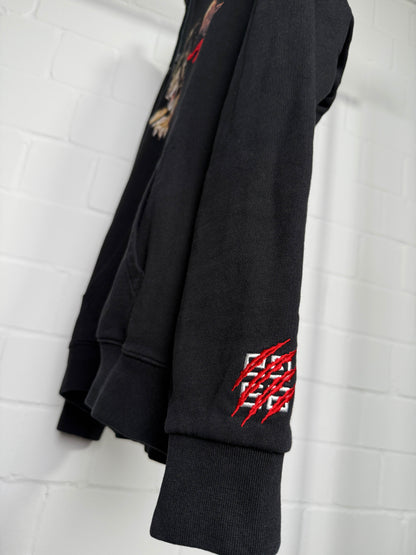 Givenchy Lion Embroidered Hoodie with Faux Fur (L)