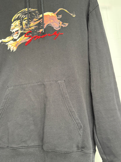 Givenchy Lion Embroidered Hoodie with Faux Fur (L)