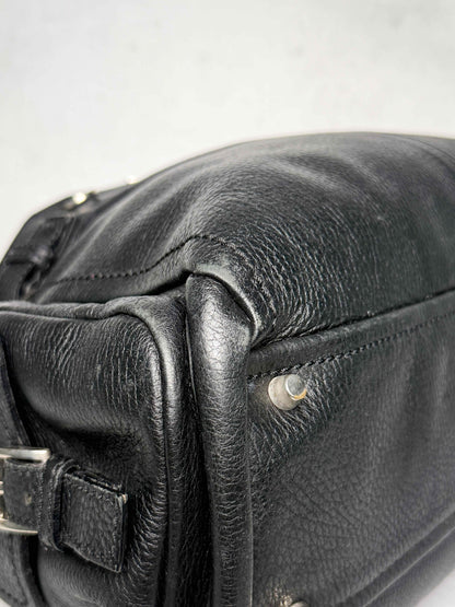 Prada Vitello Daino Black Leather Tote Bag