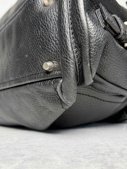 Prada Vitello Daino Black Leather Tote Bag