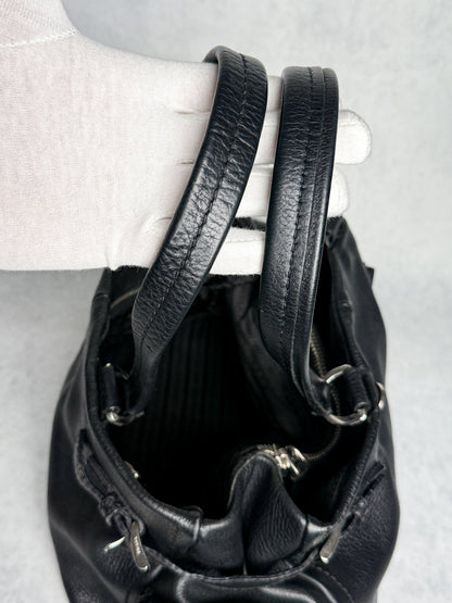 Prada Vitello Daino Black Leather Tote Bag