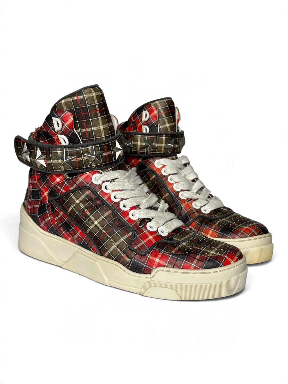 Givenchy SS2014 Tyson Calfskin Plaid High-Top