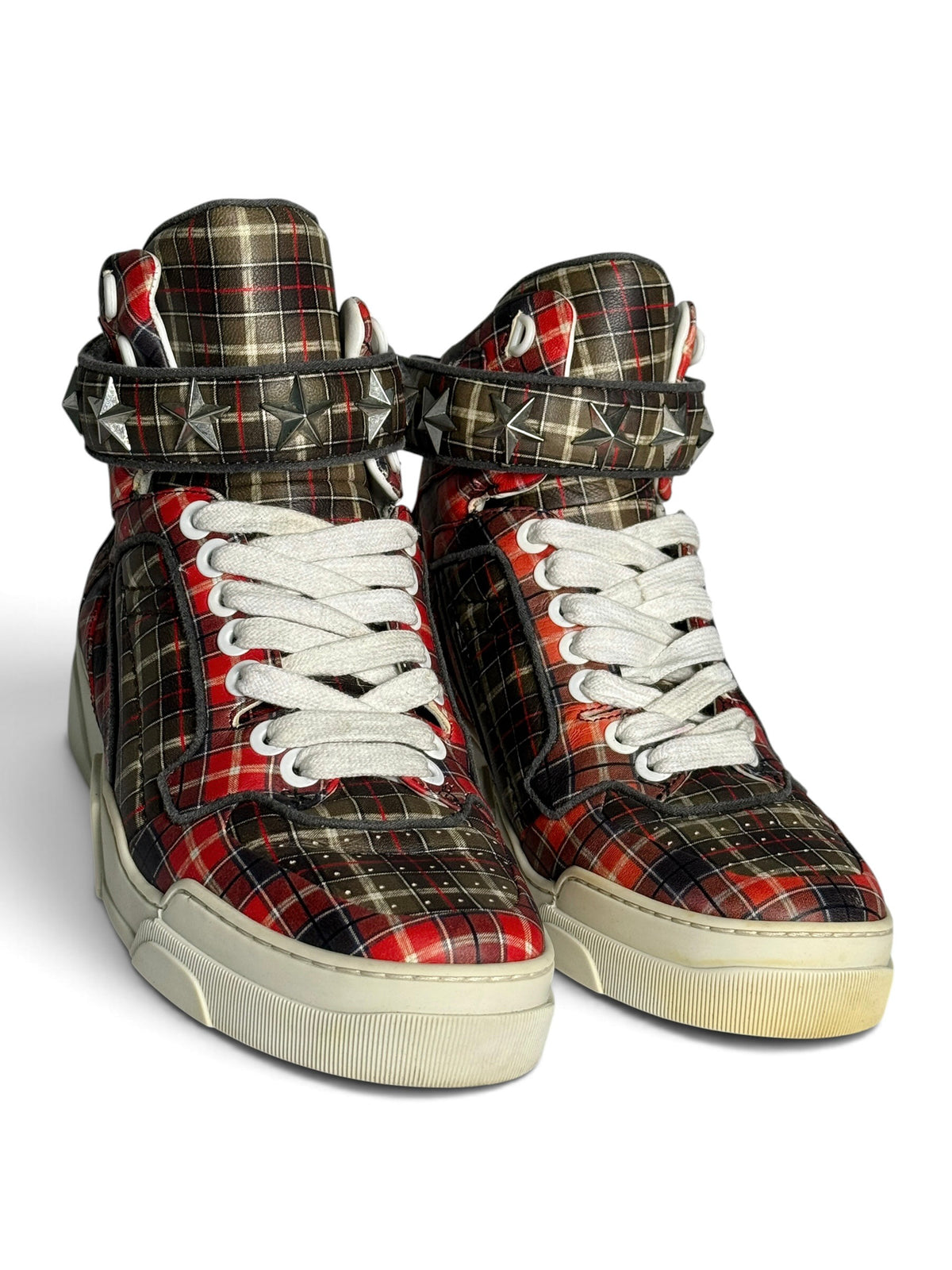 Givenchy SS2014 Tyson Calfskin Plaid High-Top