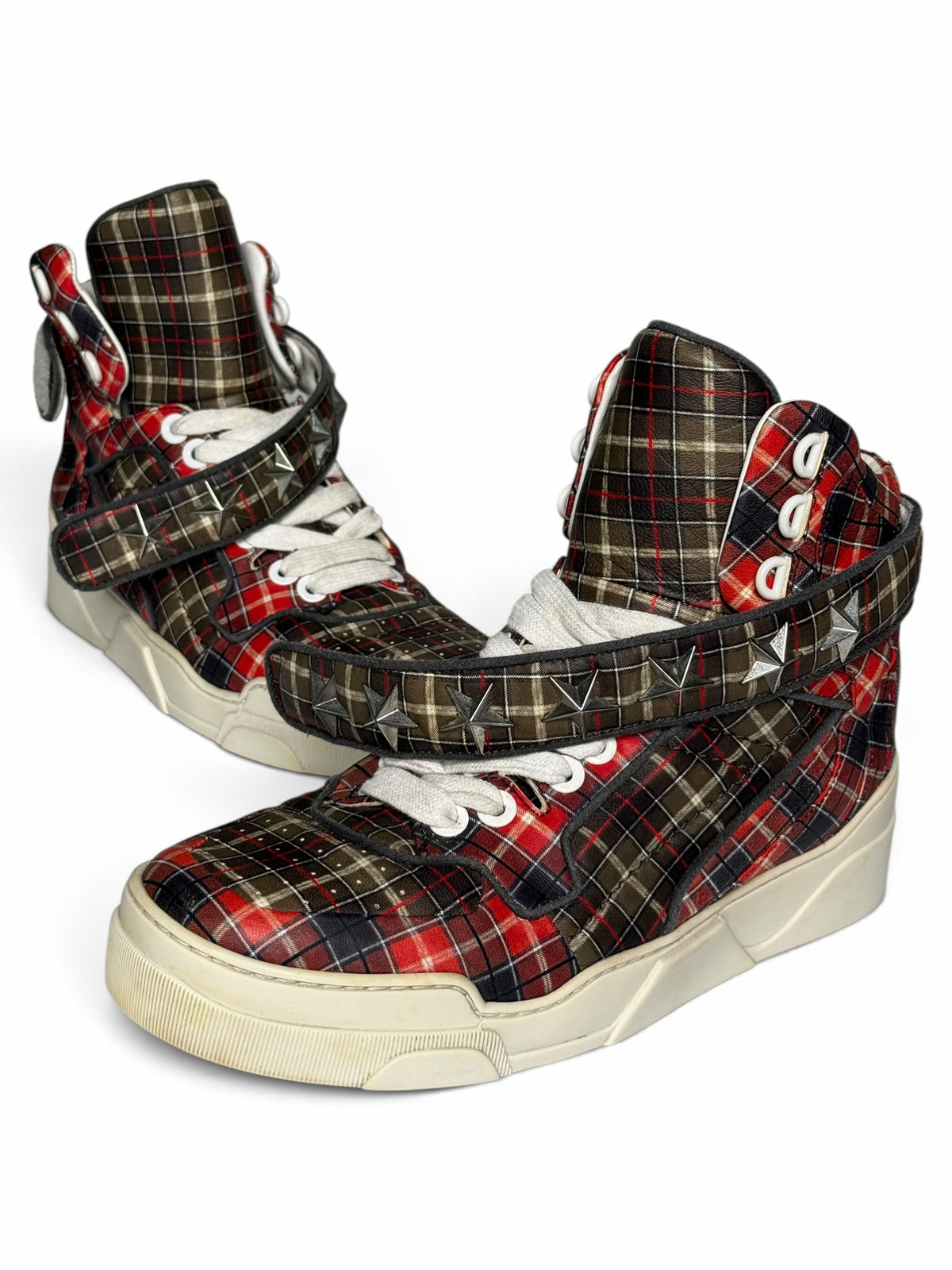Givenchy SS2014 Tyson Calfskin Plaid High-Top