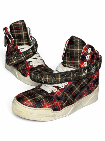 Givenchy SS2014 Tyson Calfskin Plaid High-Top