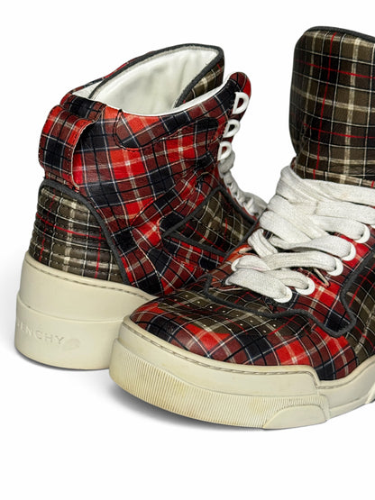 Givenchy SS2014 Tyson Calfskin Plaid High-Top
