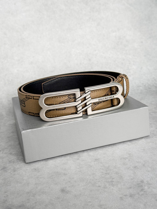 Balenciaga Signature BB Belt Canvas/Leather