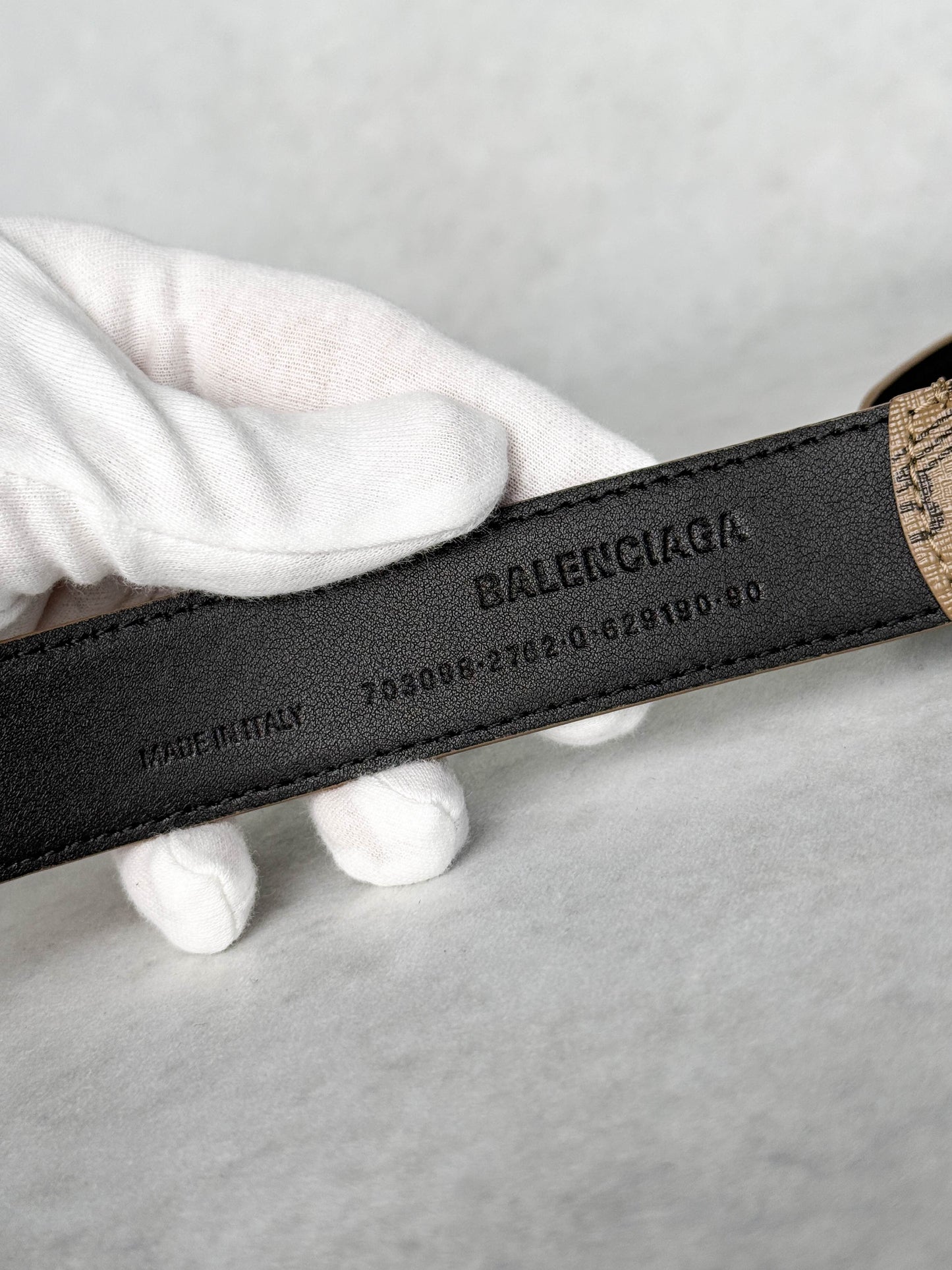 Balenciaga Signature BB Belt Canvas/Leather