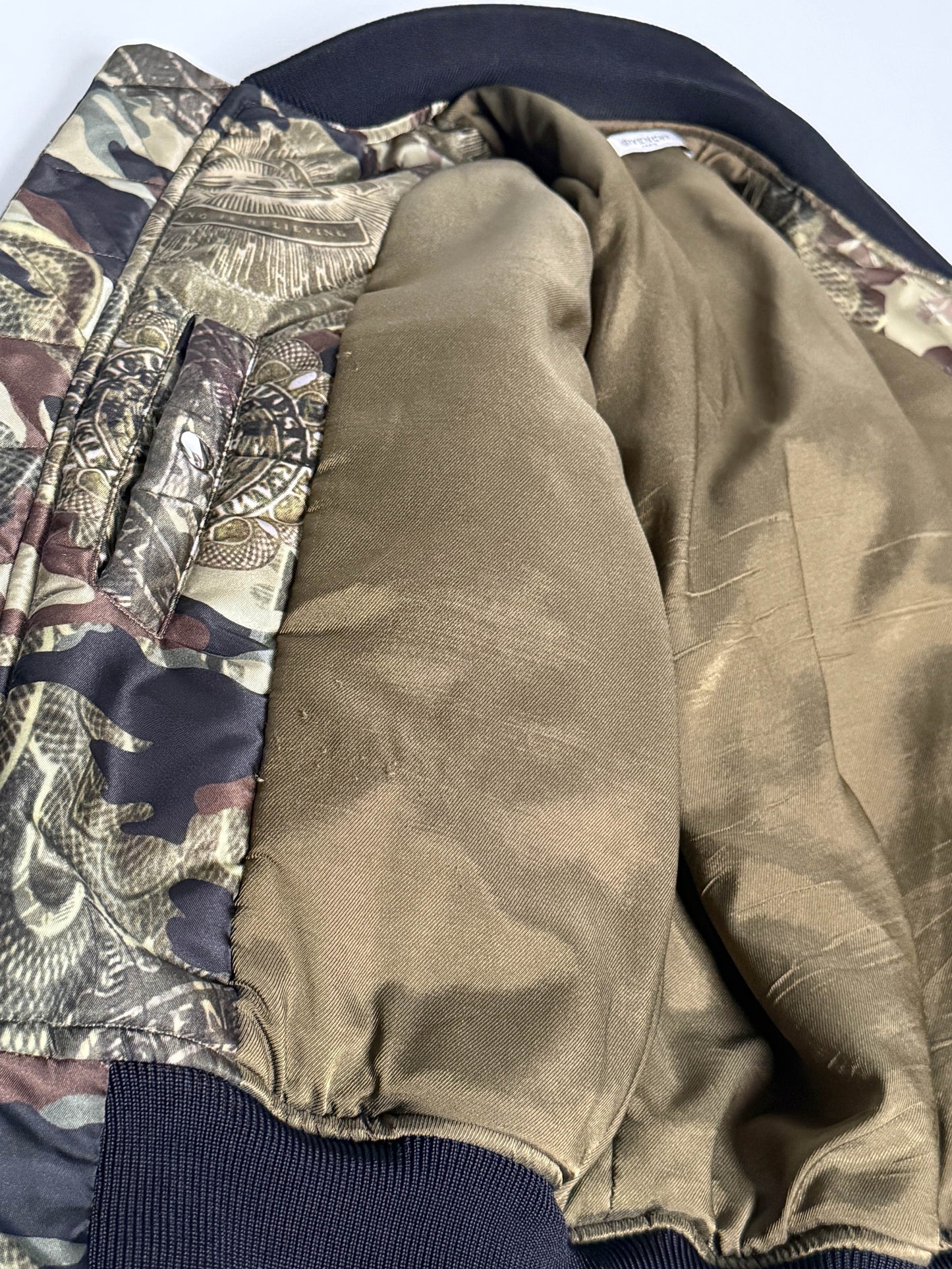 Givenchy SS2017 Dollar Camo Satin Bomber Jacket