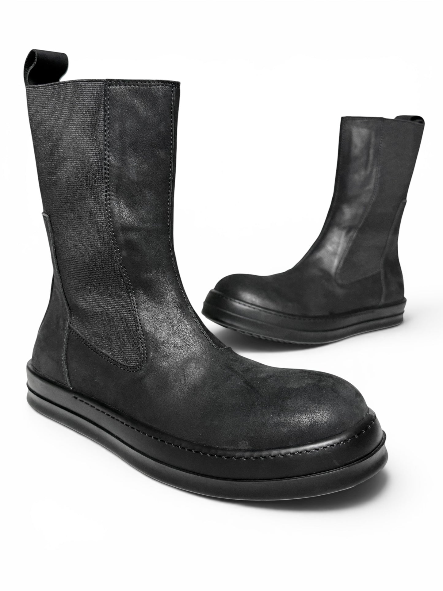 Rick Owens Bozo Chelsea Boots Nubuck Leather (43)