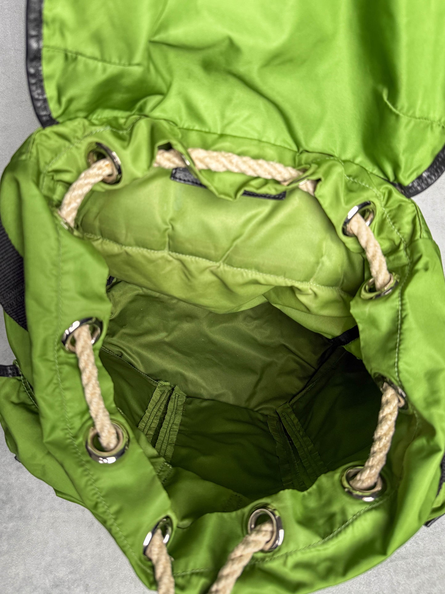 Balenciaga Nylon/Leather Backpack Green