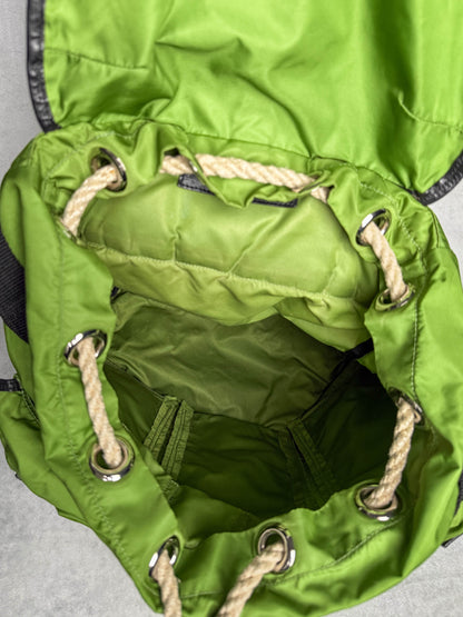 Balenciaga Nylon/Leather Backpack Green